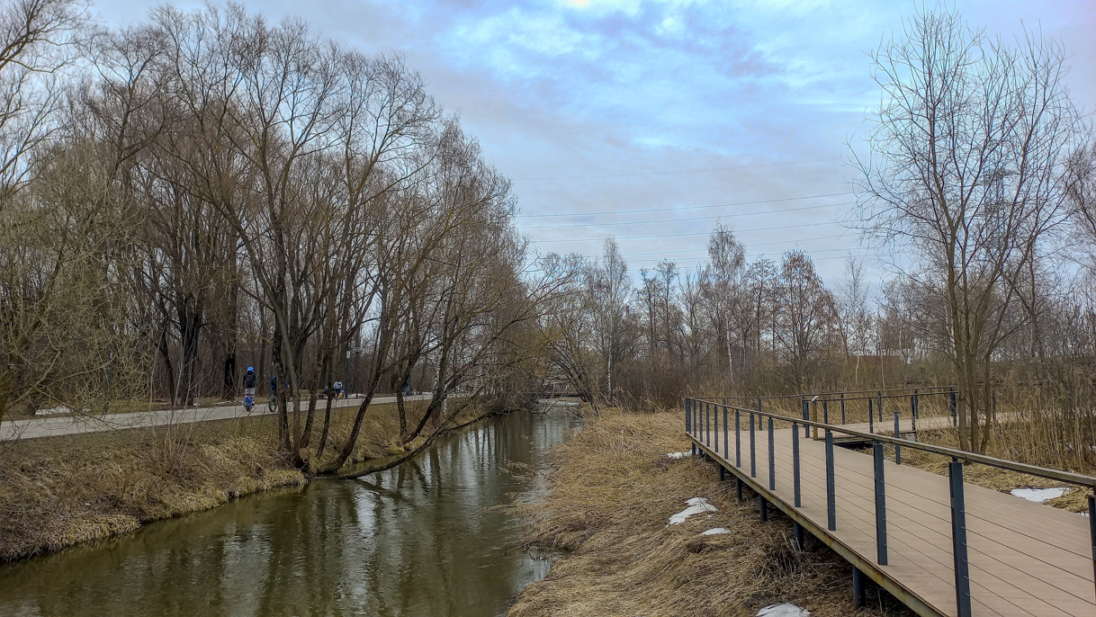 Экотропа вдоль реки в Москве